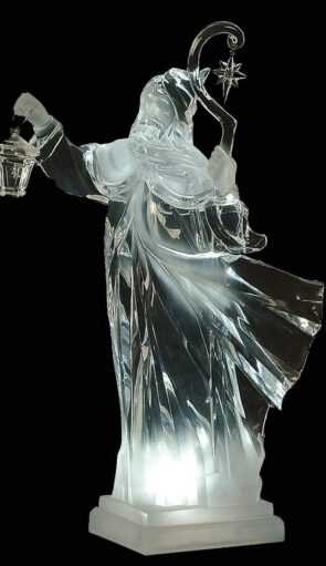 Ακρυλοκός Επιτραπέζιος Διακοσμητικός Άγιος Βασίλης Με Φώς Μπαταρίας 30(Η)cm