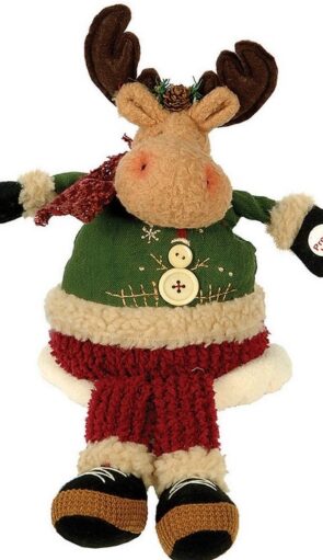 Λούτρινος Διακοσμητικός Τάρανδος Με Μουσική 25cm