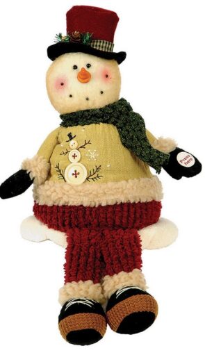 Λούτρινος Διακοσμητικός Χιονάνθρωπος Με Μουσική 25cm