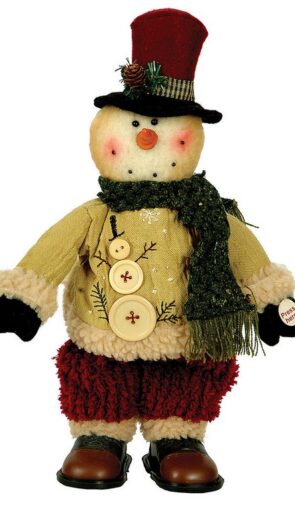 Λούτρινος Χιονάνθρωπος Με Μουσική 35cm