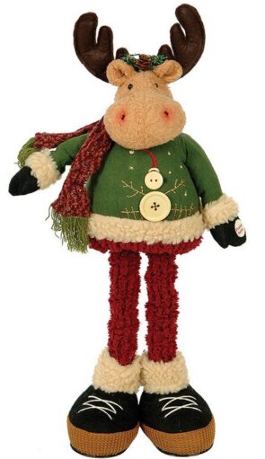 Λούτρινος Χριστουννιάτικος Τάρανδος Με Μουσική 50cm