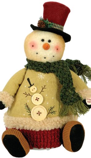 Λούτρινος Χιονάνθρωπος Με Μουσική 33cm