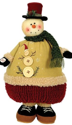 Λούτρινος Χιονάνθρωπος Με Μουσική 45cm