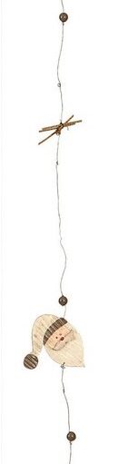 Ξύλινη Χριστουγεννιάτικη Γιρλάντα 140cm