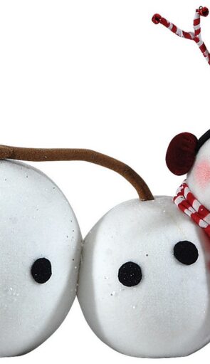 Επιδαπέδιος Διακοσμητικός Χιονάνθρωπος 40 x 24 x 52(h)cm