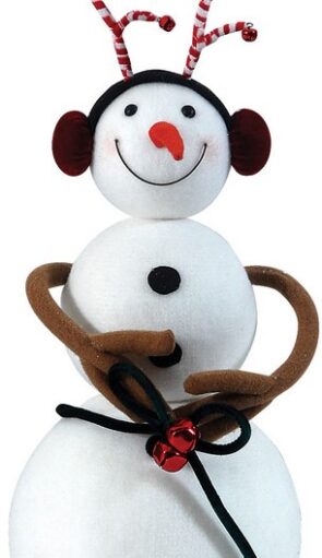 Επιδαπέδιος Διακοσμητικός Χιονάνθρωπος 20 x 20 x 53(h)cm