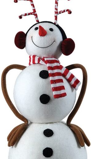 Επιδαπέδιος Διακοσμητικός Χιονάνθρωπος 30 x 25 x 65(h)cm