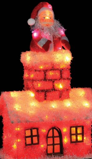 Φωτιζόμενο Σπιτάκι Με Καμινάδα 40 x 25 x 60 cm