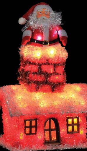 Φωτιζόμενο Σπιτάκι Με Καμινάδα ,28 X 20 X 45(H) CM