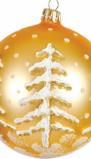 Γυάλινη Χρυσή Χριστουγεννιάτικη Μπάλα 10cm