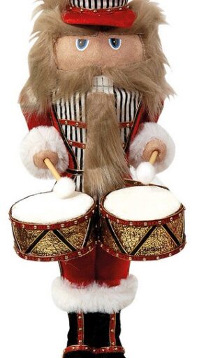 Πάνινος Χριστουγεννιάτικος Διακοσμητικός Καρυοθράυστης 12 x 12 x 41(h)cm