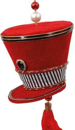 Πάνινο Κρεμαστό Χριστουγεννιάτικο Στολίδι Καπέλο 12 x 12 x 20(h)cm