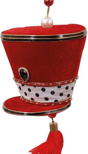 Πάνινο Κρεμαστό Χριστουγεννιάτικο Στολίδι Καπέλο 12 x 12 x 20(h)cm