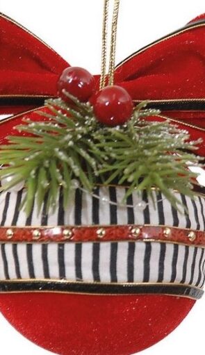 Πάνινη Χριστουγεννιάτικη Μπάλα 8 x 8 x10(h)cm