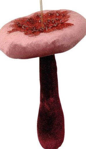 Κρεμαστό Χριστουγεννιάτικο Μανιτάρι 12 x 12 x 17(h)cm