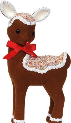 Επιδαπέδιο Ζαχαρωτό Διακοσμητικό Ελάφι 22 x 10 x 35(h)cm