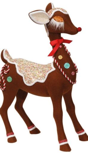 Ζαχαρωτό Επιδαπέδιο Χριστουγεννιάτικο Ελάφι 43 x 27 x 60(h)cm