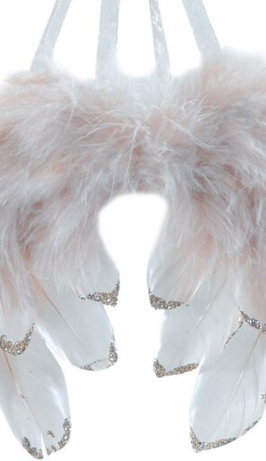 Ρόζ Κρεμαστά Χριστουγεννιάτικα Φτερά 2 x 18 x 20(h)cm