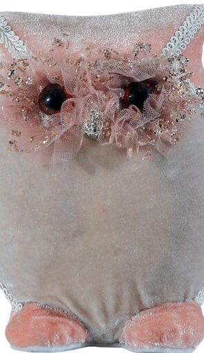 Επιδαπέδια Διακοσμητική Χριστουγεννιάτικη Κουκουβάγια 15 x 10 x 18(h) cm