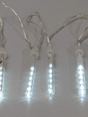 40Led Κουρτίνα Tube Διπλής Όψης Με Μπαταρίες ΑΑ Και Χρονοδιακόπτη ,10cm x 210cm