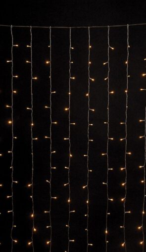 740Led Συμμετρική Κουρτίνα Με Μετασχηματιστή Ιp44 Και Επέκταση 400 x 300(h)cm,Με Διάφανο Καλώδιο/Θερμό Λαμπάκι