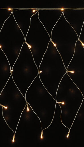 90Led Επεκτεινόμενη Συμμετρική Κουρτίνα Δίχτυ Με Πρόγραμμα Και Μετασχηματιστή Ip44 200 x 100(h)cm,Διάφανο Καλώδιο/Θερμό Λαμπάκι