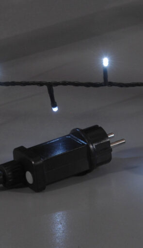 500Led Λαμπάκια Με Πρόγραμμα,Επέκταση Και Μετασχηματιστή Ip44 ,Πράσινο Καλώδιο/Λευκό Λαμπάκι 25 Μέτρα