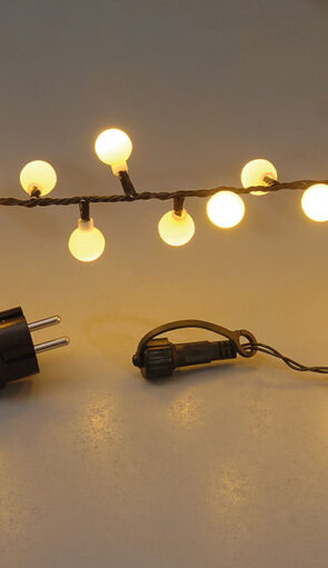 100Led Φωτάκια Με Επέκταση Και Μετασχηματιστή Ip44,Με Πράσινο Καλώδιο / Θερμό Λαμπάκι 2,5 μέτρα