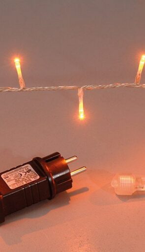 180Led Λαμπάκια Με Επέκταση,Πρόγραμμα Και Μετασχηματιστή Ip44 ,Διάφανο Καλώδιο/Πορτοκαλί Λαμπάκι ,9 Μέτρα