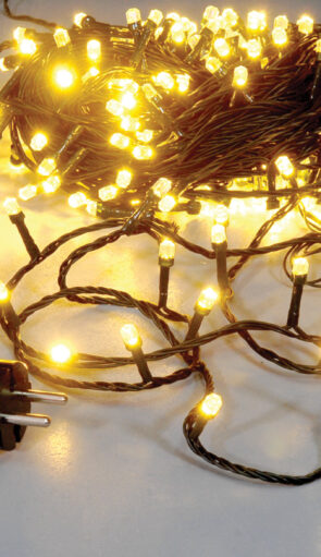 200Led Λαμπάκια Diamond Με Μετασχηματιστή Ip44 ,Με Πράσινο Καλώδιο/Θερμό Λαμπάκι , 20 Μέτρα