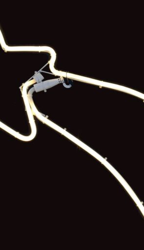 Σταθερός Κομήτης Με Led Θερμό Φωτισμό Πλακέ Φωτοσωλήνα,125 x 36(H)cm,Ip44