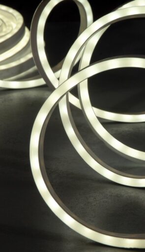 10 Μέτρα Led Πλακέ Σταθερός Φωτοσωλήνας Με Λευκό Φωτισμό ,8 x 1.6mm,IP44