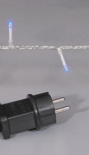 100Led Λαμπάκια Με Επέκταση Και Πρόγραμμα Ip44 ,Διάφανο Καλώδιο/Μπλέ Λαμπάκι ,5 Μέτρα