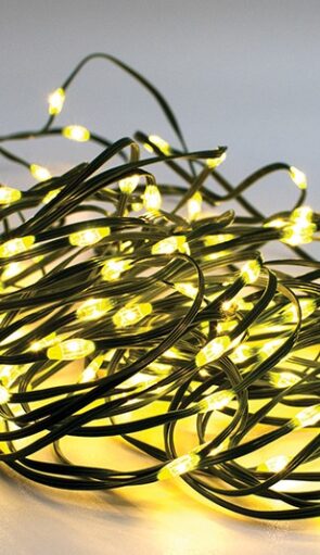 100Led Λαμπάκια Copper Θερμού Φωτισμού Με Μετασχηματιστή Και Πρόγραμμα,10 Μέτρα