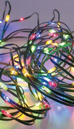 100Led Λαμπάκια Copper Πολύχρωμου Φωτισμού Με Μετασχηματιστή Και Πρόγραμμα,10 Μέτρα