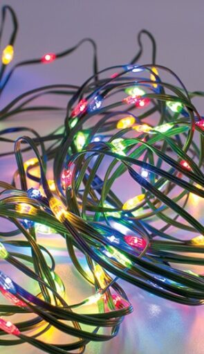 200Led Λαμπάκια Copper Πολύχρωμου Φωτισμού Με Μετασχηματιστή Και Πρόγραμμα,20 Μέτρα