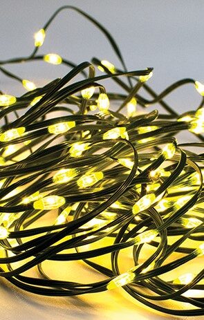 300Led Λαμπάκια Copper Θερμού Φωτισμού Με Μετασχηματιστή Και Πρόγραμμα,30 Μέτρα