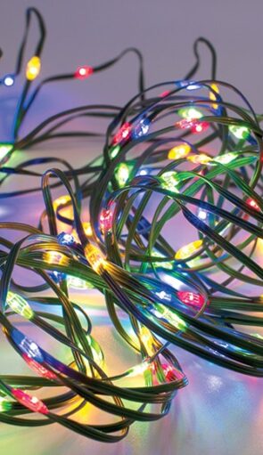 300Led Λαμπάκια Copper Πολύχρωμου Φωτισμού Με Μετασχηματιστή Και Πρόγραμμα,30 Μέτρα