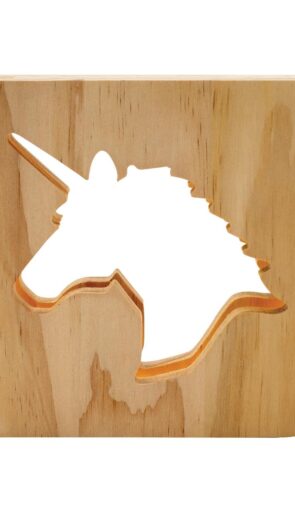 Ξύλινο Διακοσμητικό Με Led Θερμό Φωτισμό Με Usb Μετασχηματιστή,19 x 19(Η) x 3cm