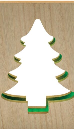 Ξύλινο Διακοσμητικό Με Led Θερμό Φωτισμό Με Usb Μετασχηματιστή,19 x 19(Η) x 3cm