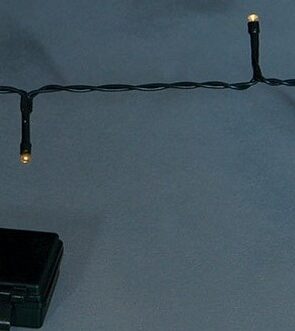 200Led Λαμπάκια Μπαταρίας Με Πρόγραμμα Και Χρονοδιακόπτη Πράσινο Καλώδιο / Θερμό Λαμπάκι , 15 Μέτρα