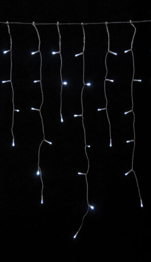 200Led Ασύμμετρη Κουρτίνα Μπαταρίας ΑΑ Με Χρονοδιακόπτη Διάφανο Καλώδιο/Λευκό Λαμπάκι 300 x 70(h)cm.ip44