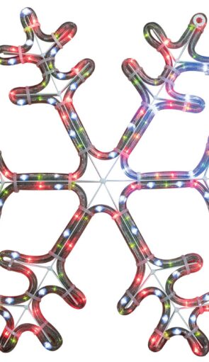 Σταθερή Χιονονιφάδα Με Led Πολύχρωμο Φωτισμό,63cm,Ip44