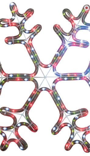 Σταθερή Χιονονιφάδα Με Led Πολύχρωμο Φωτισμό,40cm,Ip44