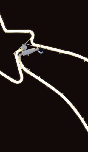 Led Σταθερός Φωτιζόμενος κομήτης Με Φωτοσωλήνα Θερμό Φωτισμό 125 x 36cm ,Ip44