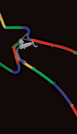 Led Σταθερός Φωτιζόμενος κομήτης Με Φωτοσωλήνα Πολύχρωμο Φωτισμό 69 x 29cm ,Ip44