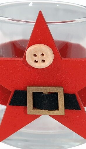 Γυάλινο Χριστουγεννιάτικο Κηροπηγιο 6 x 5cm