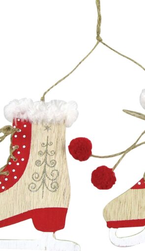 Ξύλινο Κρεμαστό Χριστουγεννιάτικο Στολίδι 10 x 11(h)cm