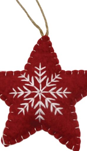 Πάνινο Κρεμαστό Χριστουγεννιάτικο Στολίδι 12 x 12(h)cm