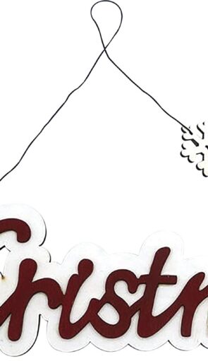 Ξύλινο Κρεμαστό Χριστουγεννιάτικο Στολίδι 30 x  1 x 21(h)cm